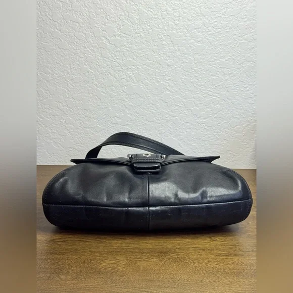 COACH Y2K SoHo Black Leather Hobo Shoulder Bag